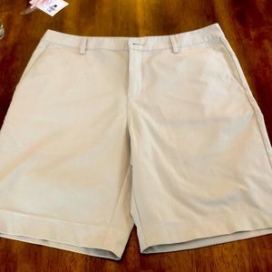 Men’s 3-Stripe Adidas golf shorts. 34